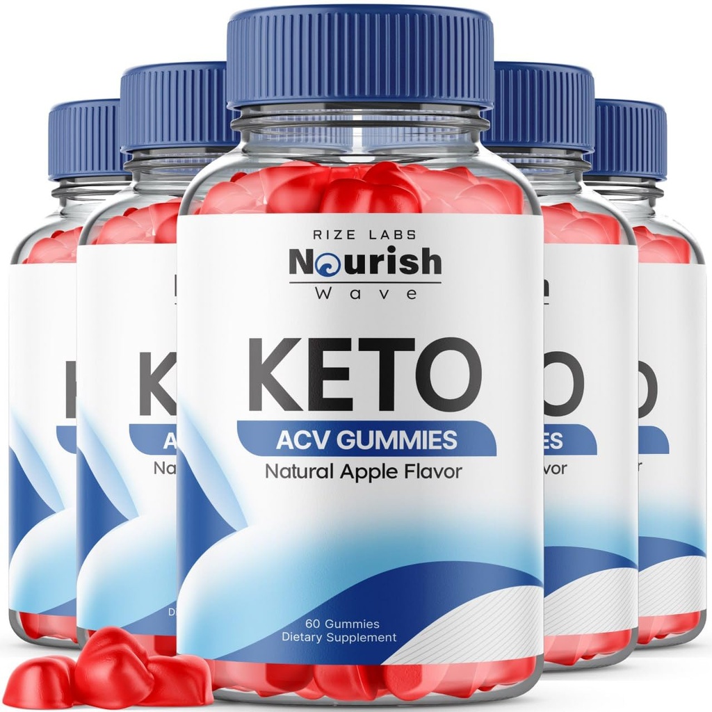 Nourish Wave Keto ACV Gummies Supports Advanced Weight Loss, for Improved Digestion, Stamina and Endurance (300 Gummies)