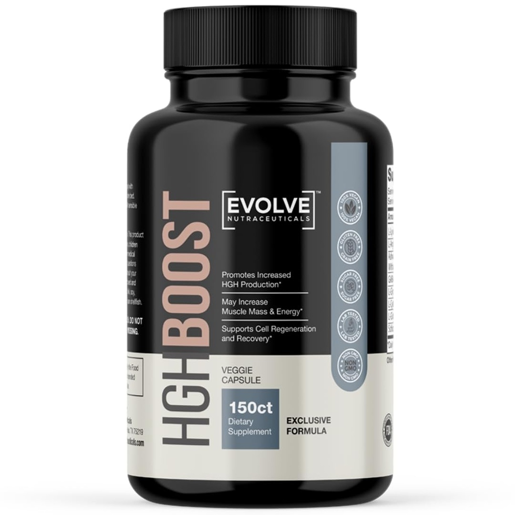 HGH Booster 2X δύναμη (150 κόμης) κατά της γήρανσης, αύξηση της Σταμίνα και της ενέργειας, Rejuvenate δέρμα και τα μαλλιά, L-Lysine HCL, L-αργινίνη HCL