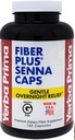 Yerba Prima Fiber Plus Senna Κάψουλες, 180 Count - Απαλά Overnight Relief, USA Made, Μη ΓΤΟ, Χωρίς γλουτένη