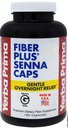 Yerba Prima Fiber Plus Senna Capsules, 180 Count - Gentle Overnight Relief, USA Made, Non-GMO, Gluten-Free