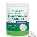 NAD Nicotinamide Ριβοσιδική ρεσβερατρόλη 900mg, NAD συμπλήρωμα υποστήριξης Κυτταρική υγεία, κατά της γήρανσης, ενέργεια, εστίαση - 80 κάψουλες