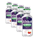 ZzzQuil, Nighttime Sleep Aid Liquid, Free of Alcohol & Artificial Dyes, 50 mg Diphenhydramine HCl, No.1 Brand, Fall Asleep Fast, Non-Habit Forming, Soothing Berry Flavor, 12 FL OZ (Pack of 4)