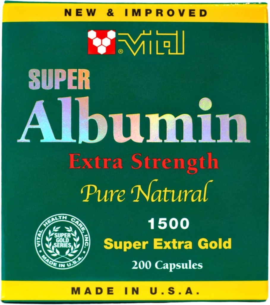 Νέο & βελτιωμένο Super Albumin Gold Extra Strentth 1500 mg 200 κάψουλες