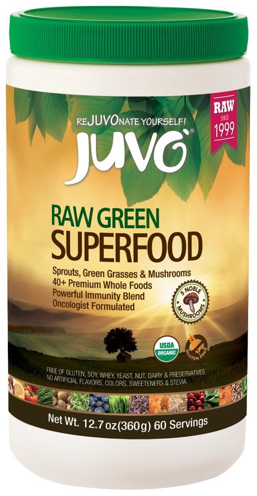 Juvo Raw Green Superfood, 12.7 Ουγγιά, 60 μερίδες, Vegan, Χωρίς γλουτένη, Μη ΓΤΟ, Kosher