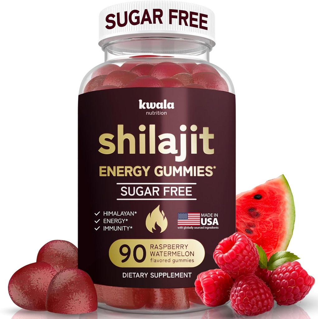 Shilajit Gummies for Men & Women | Sugar Free | Himalayan Pure Shilajit for Men Gummies | with Fulvic Acid | Non-GMO, Vegan Supplement | 90 Count