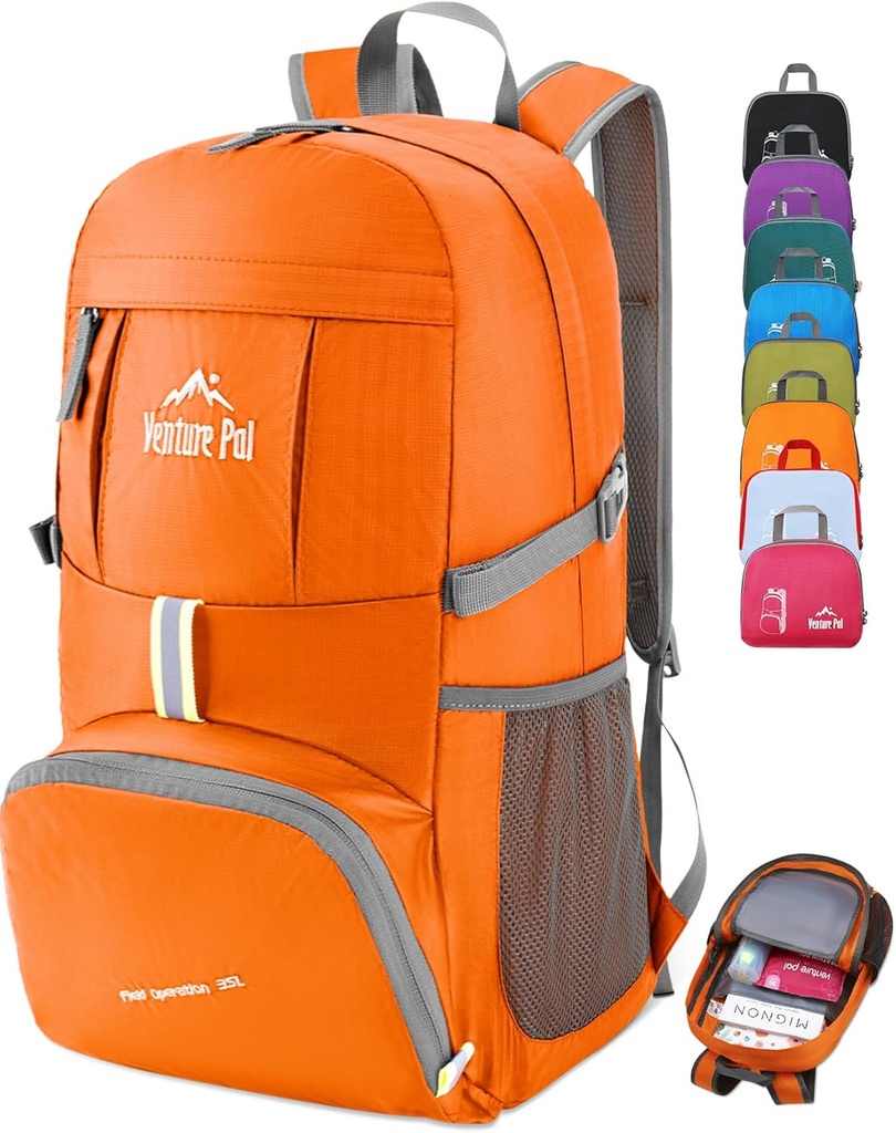 Venture Pal 35L εξαιρετικά ελαφρύ συσκευασίας πτυσσόμενα ταξίδια Camping Πεζοπορία Υπαίθρια σπορ Πακέτο πλάτης