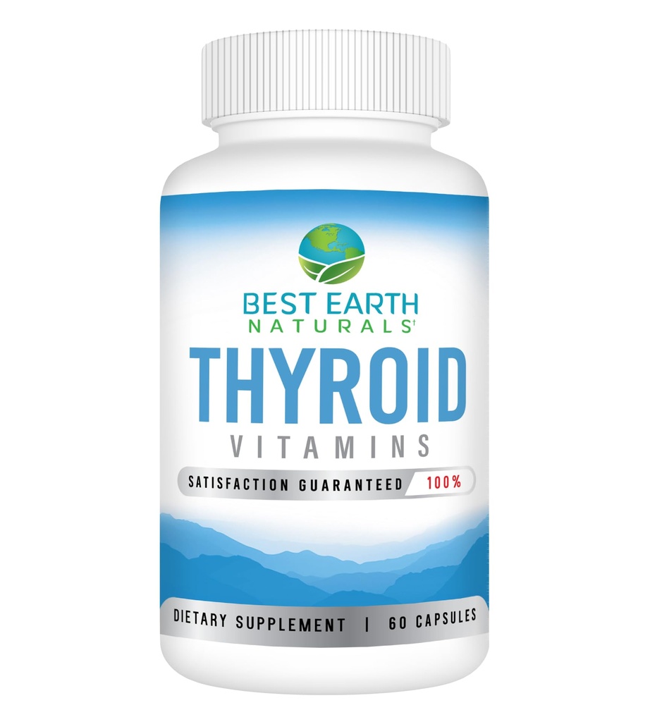 Best φυσικό της Γης Thyroid συμπλήρωμα υποστήριξης για γυναίκες και άνδρες - 60 κάψουλες