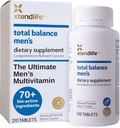 Xtendlife Total Balance Men’s Multivitamin for Immune, Heart, Digestive & Cellular Health - Daily Support - 70+ Nutrients & Minerals - 30 Day Supply