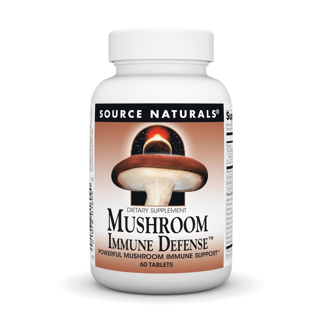 Source Naturals Mushroom Ανοσοποιητική Άμυνα, Ισχυρή Ανοσοποιητική Υποστήριξη Μανιταριών*, 16 Blend Complex - 60 Tablets