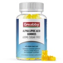 Alpha Lipoic Acid 600mg Gummies, Sugar Free Chewable R Lipoic Acid Supplement για Αντιοξειδωτικό & Νευρικό Σύστημα Υποστήριξης, Brian & Skin Health, Ανανάς Γεύση, 60 Count