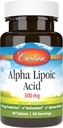 Carlson - Alpha Lipoic Acid, 300 mg, Προωθεί την παραγωγή ενέργειας, 90 δισκία