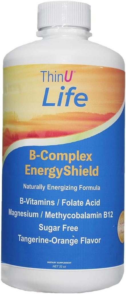 EnergyShield Liquid B-Vitamin Complex, 32 oz, All B The Vitamins You Need, Anti-Stress, Immunity, Immune System Support, Energy, Folate, Niacin, Blood Support