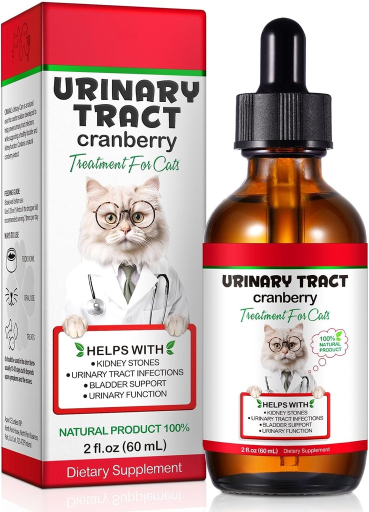 Αιλουροειδής Ουρολοίμωξη Υγεία, Κατ UTI Remedy, Φυσικό συμπλήρωμα βοτάνων 2 fl oz, Υποστήριξη τακτική φροντίδα για την υγεία των ούρων