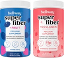 Bellway Super Fiber σκόνη + φρούτα, μικτό Berry Super Fiber σκόνη + κολλαγόνο, Λεμονάδα φράουλα