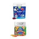 OLLY παιδιά Gummy ύπνου, μελατονίνη, L Theanine, χαμομήλι, 60 Count and Kids Multivitamin Gummy Worms, Βιταμίνες A C D E Bs ψευδάργυρος, 70 Count