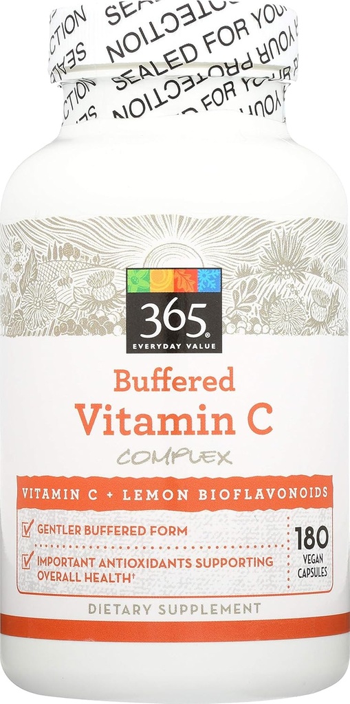 365 από το Whole Foods Market, Buffered Vitamin C με Bioflavonoids 500mg, 180 Count