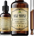 Γάλα Thestle Liver Detox – All-Φυσικό εκχύλισμα σιλιμαρίνης για τον καθαρισμό του ήπατος, ανοσοποιητική υποστήριξη και την υγεία του δέρματος – Φυτικό γάλα Thistle συμπλήρωμα – 4 fl oz