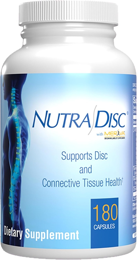 Nutra Disc & Joint Support Supplement - Clinically Formulated Restorative Cartilage Ligament and Tendon Supplement with Patented Meriva Curcumin & Glucosamine and Chondroitin for Adults - 90 Servings