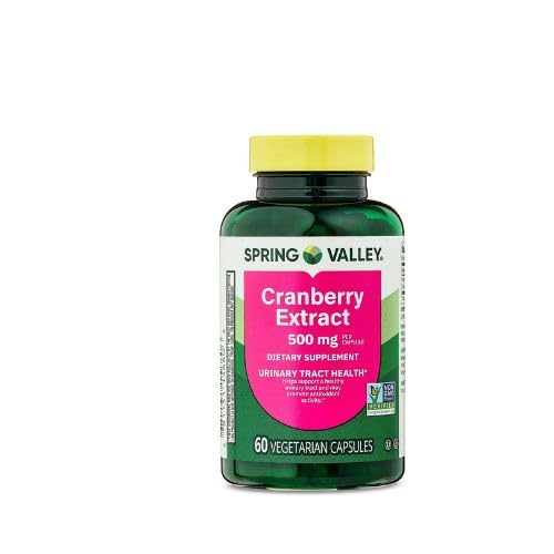 Spring Valley Cranberry Extract Χορτοφαγικά Κάψουλες, 500mg, 60 Count + Dri Store Sticker.