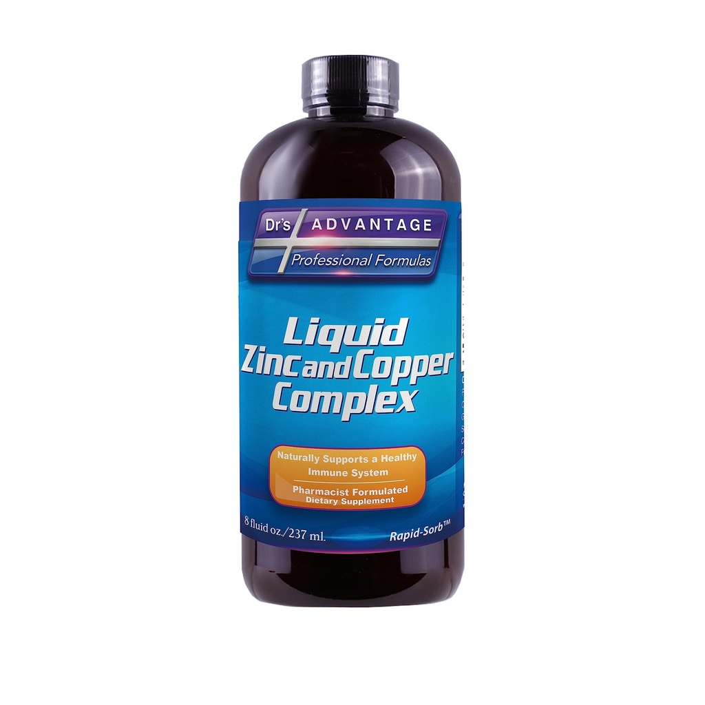Υγρός ψευδάργυρος + σύμπλοκο χαλκού 8 oz - 3 Pack - Dr's Πλεονέκτημα