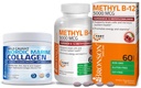 Bronson Marine Collagen Peptides Hydrolyzed Protein Powder + Methyl B12 5000 mcg Βιταμίνη B12 Methylcobalamin