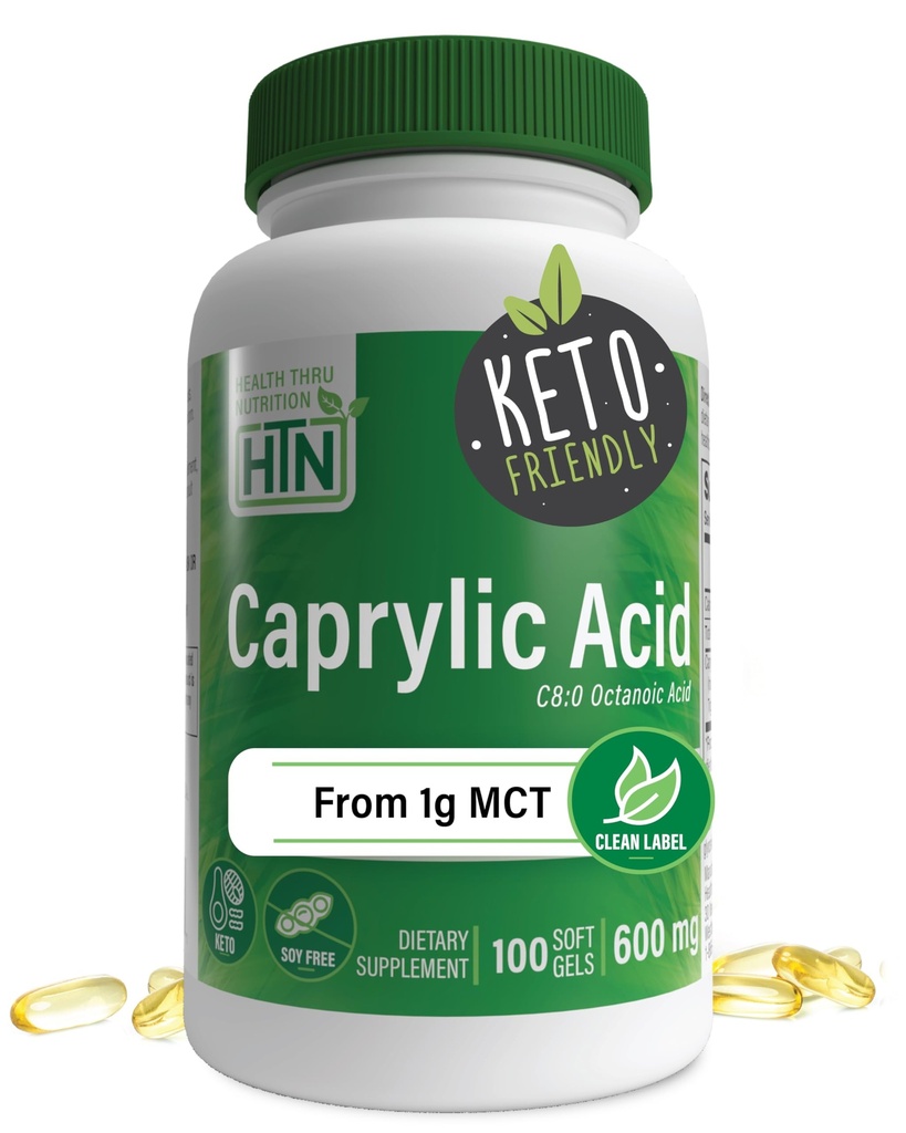 Υγεία Θρού Διατροφή Καπρυλικό οξύ 600mg 100 Softgels 