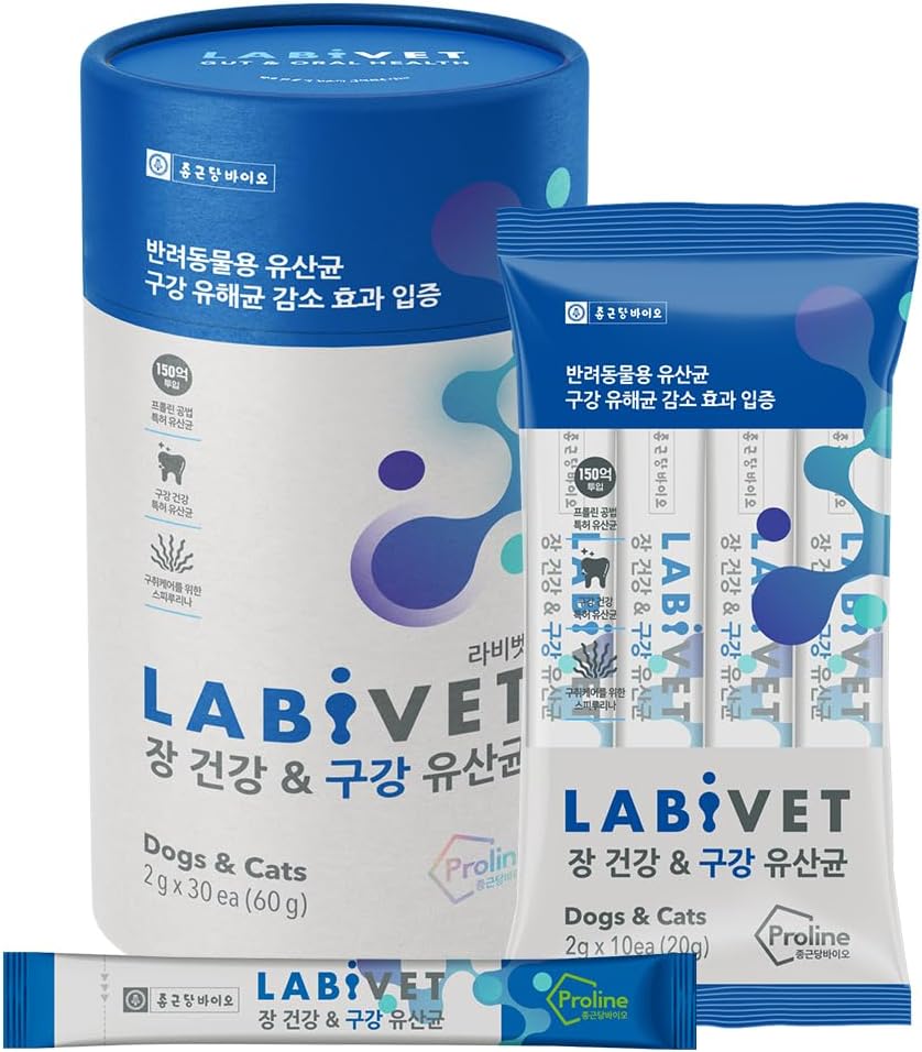 Προβιοτικά για σκύλους και γάτες, Υγεία των ούρων και στοματικά συμπληρώματα συμπλήρωμα σκόνης Probiotic Dog, 30 Count (πακέτο του 1)