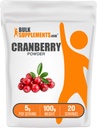 BulkSupplements.com Cranberry Powder - Cranberry Συμπληρώματα για Γυναίκες & Άνδρες, Air Dryd Cranberries - Χωρίς γλυκαντικά & Γλουτένη, 5g ανά Σερβίρισμα, 100g (3.5 oz) (Pack of 1)
