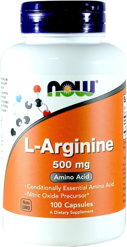 Τώρα τρόφιμα Arginine 500mg, 100 κάψουλες (πακέτο των 2)