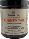Turkey Tail Mushroom (Trametes versicolor) Fruiting Body – Lab Verified 41.2% Beta-Glucans – Adaptogenic Whole Pieces for Tea – Supports Immune, Gut & Digestive Health – Amber Glass Jar