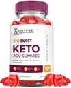 Justified Laboratories X10 Boost Keto ACV Apple Cider Vinegar Boost Formulated with Pomegranate Beet Juice Powder B12 Vegan Non GMO 60 Gummies