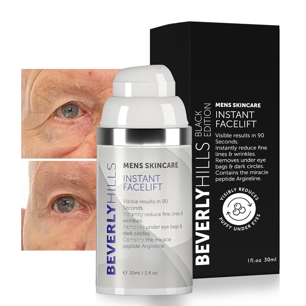 Beverly Hills Mens Instant Facelift and Eye Serum Θεραπεία για Σκοτεινούς Κύκλους, Puffy Eyes και Ρυτίδες