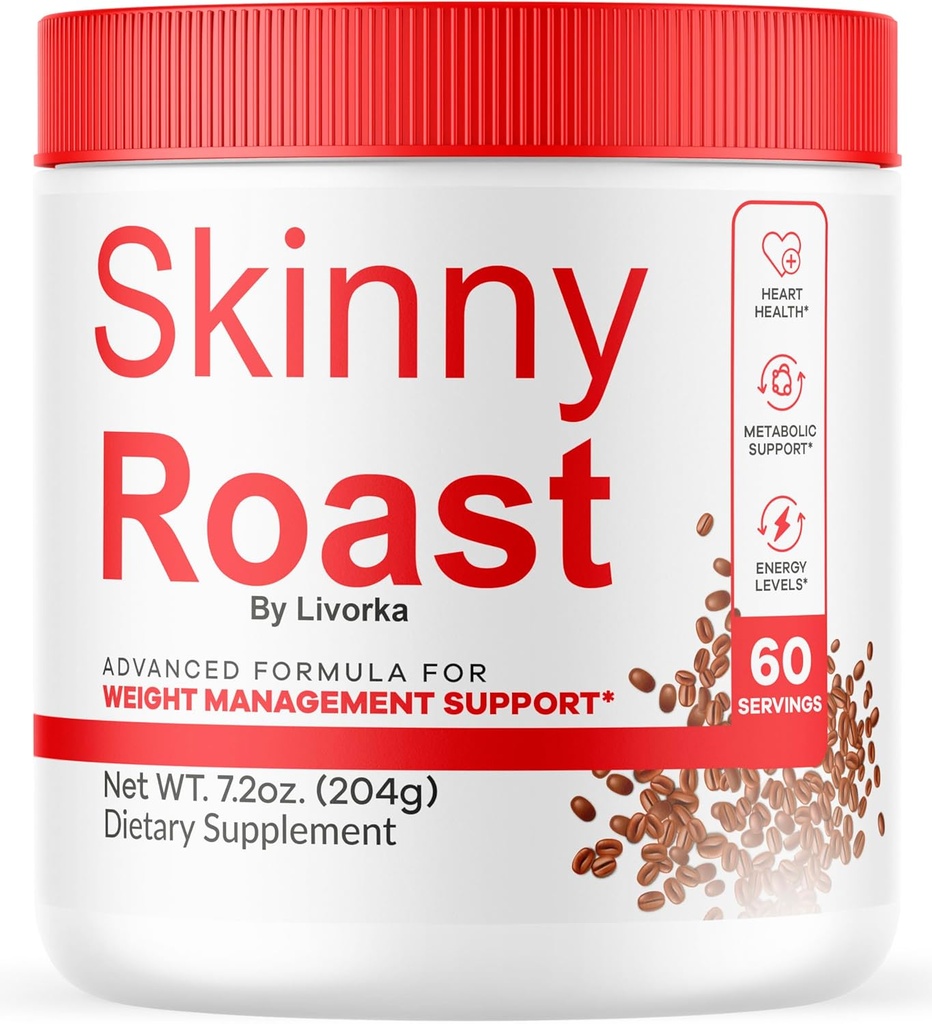 Skinny Ψητό - Skinny Ψητό καφέ Advanced Formula, Επίσημη SkinnyRoast οργανική σκόνη, συμπλήρωμα Υποστήριξη Υγιής Lifestyle - Premium Natural Formula, 60 εξυπηρετούν για 1 μήνα