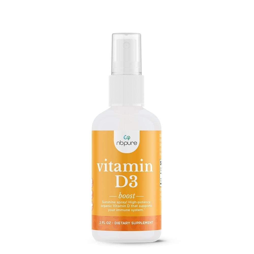 Nbpure Organic Vitamin D3 Spray - Υψηλής ισχύος υγρό 1000IU ανά υπηρεσία για γυναίκες, άνδρες, παιδιά - Cholecalciferol ‘Sunshine’ συμπλήρωμα - εύκολο στη χρήση, φιλικό προς την οικογένεια, On-The-Go Travel