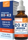 Sandhu's Vitamin D3 K2 Drops for Adults | 5000 IU D3 Liquid, 120mcg K2 Supplement 1 Fl Oz (Pack of 1) | D3K2 Supports Superior Absorption, Energy, Immune, Muscle Health for Men & Women