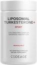 Codeage Turkesterone Supplement, 4-Month Supply, Hydroxypropyl-b-Cyclodextrin, Liposomal Delivery, Sports, Pre & Post-Workingouts, Ajuga Turkestanica, Vegan, Gluten-free, Non-GMO - 120 Κάψουλες