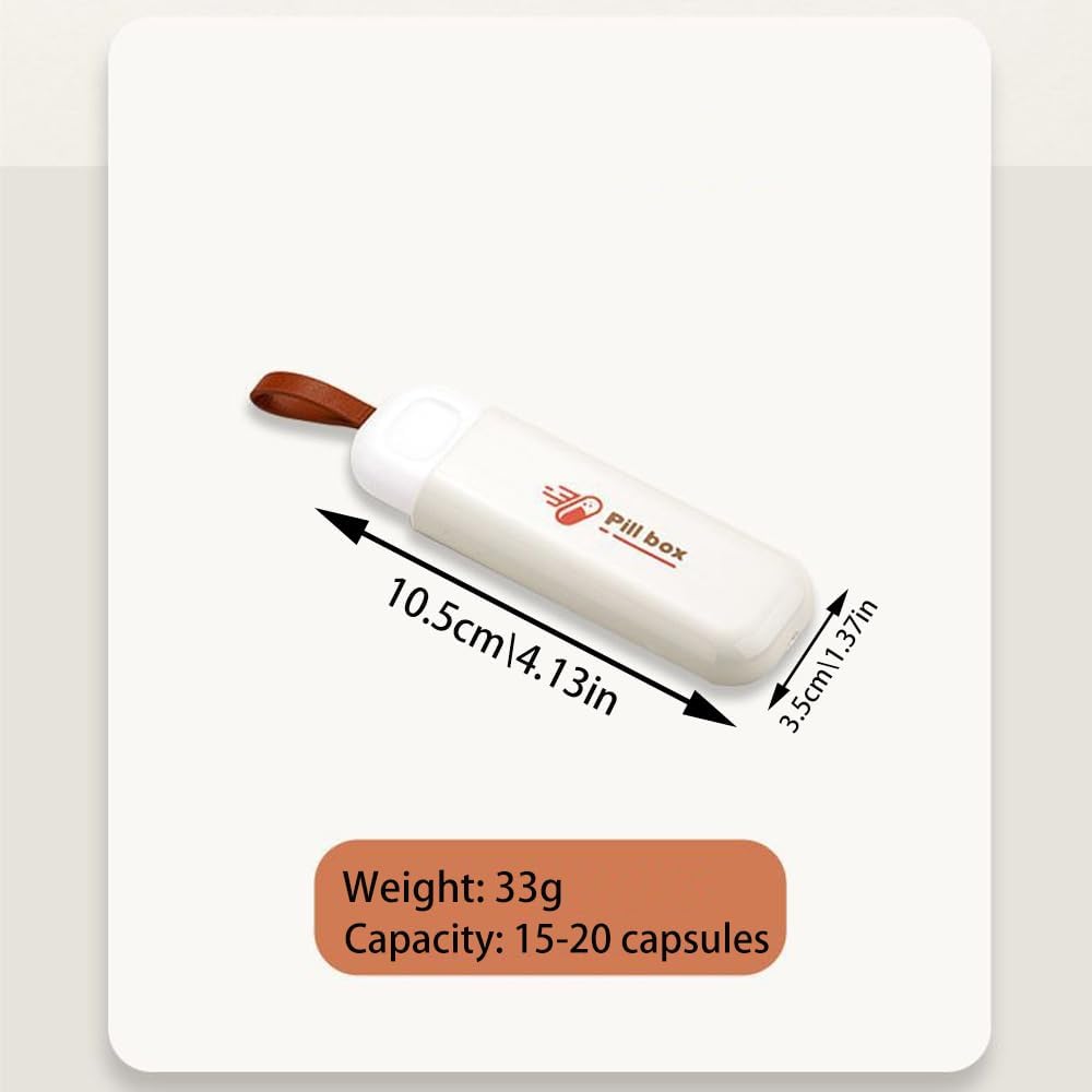 2 τεμ Οργανωτές Ταξιδιών Χάπια, BOSOIRSOU Daily Pill Box, Day Pill Dispenser, Pill Case, Travel Medicine Organizer, Pill Containers for Vitamins Fish Oils Συμπλήρωμα