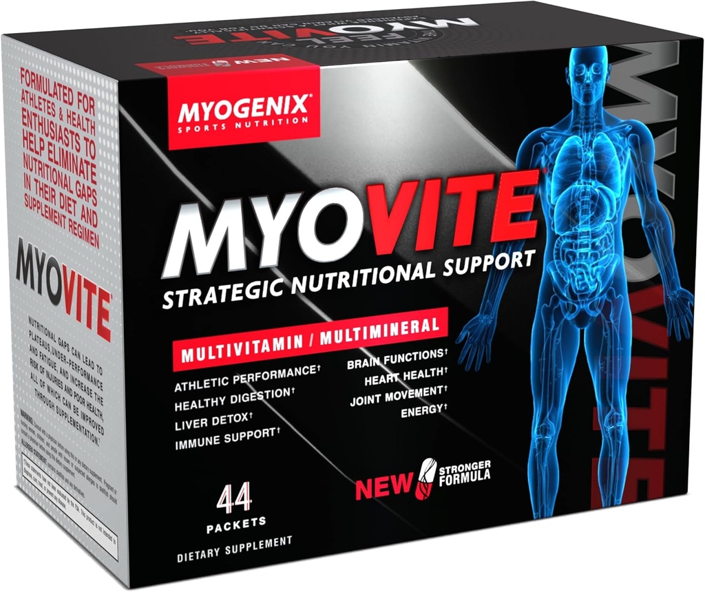 Myogenix Myovite Multivitamin – Daily Supplement – Σχεδιασμένο για αθλητές – Υποστηρίζει την κοινή, καρδιά, και Digestive Υγεία – Βιταμίνες υψηλής απόδοσης για άνδρες και γυναίκες – 44 Βολικό πακέτο