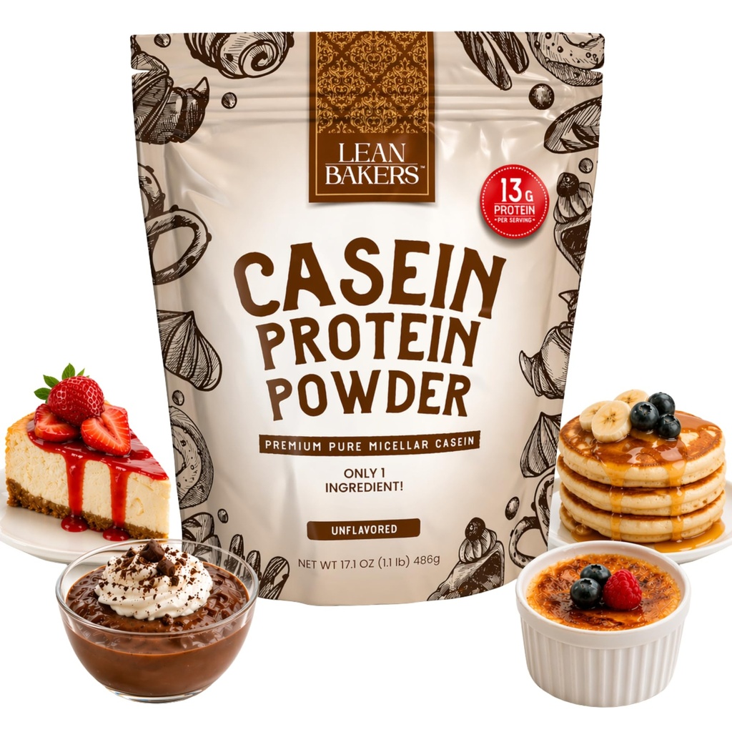 Καζεΐνη Protein Powder, Pure Micellar Casein, Χωρίς Γλουτένη, για Ψήσιμο υψηλής πρωτεΐνης χαμηλή θερμίδες Snacks, χωρίς γλυκαντικά, 1.1lb