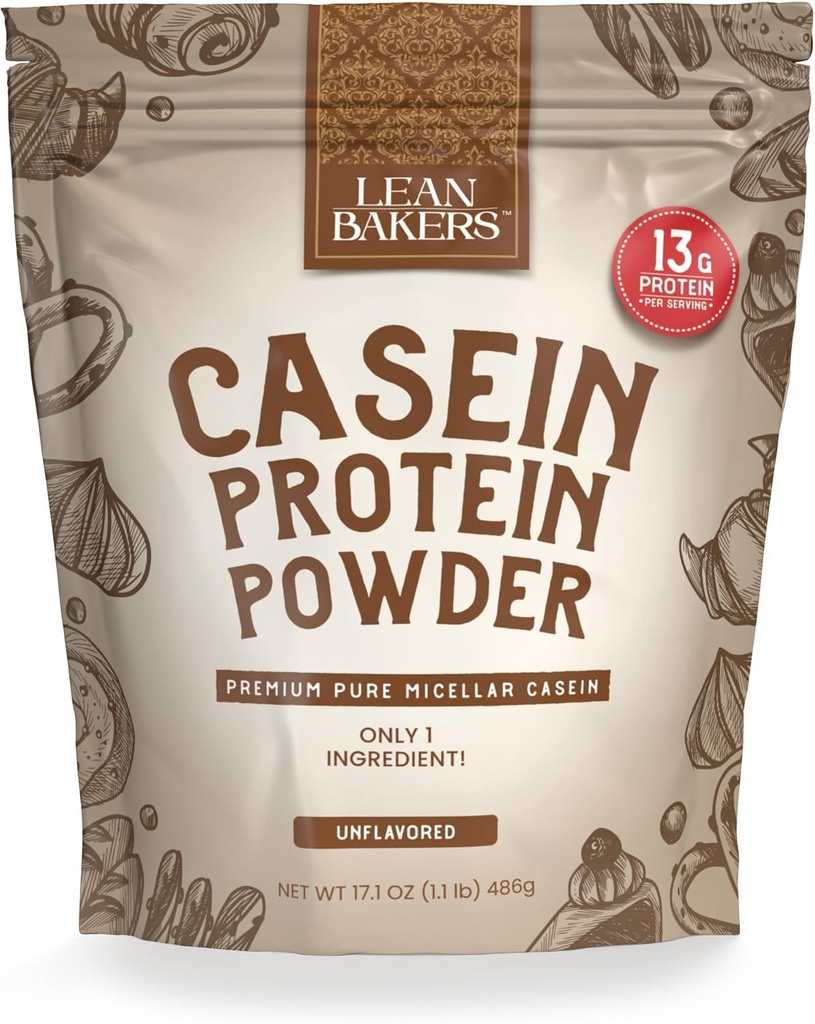 Καζεΐνη Protein Powder, Pure Micellar Casein, Χωρίς Γλουτένη, για Ψήσιμο υψηλής πρωτεΐνης χαμηλή θερμίδες Snacks, χωρίς γλυκαντικά, 1.1lb