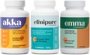 Emma Gut Health & Elimipure Gut Cleanse & Akka Liver Cleanse – 3-in-1 Detox Bundle for Digestive Balance, Regularity & Metabolism Support | Supports Waste Elimination & Microbiome Health