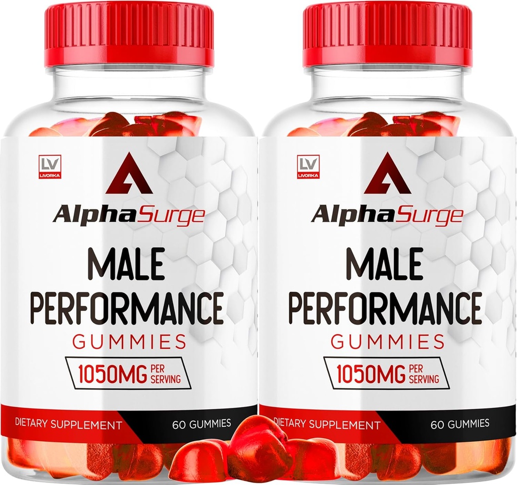 LIVORKA Alpha Surge for Men - Alpha Surge Gummies for Male, Alfa Surge Gummies 1050mg, Alpha Surge XL Gummie, Alphasurge Gummies, Alfa Surge Gummies, Alpha Sugre Male, 120 Gummies για 2 μήνες