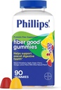 Ίνες Phillips’ Good Gummies, Συμπλήρωμα με Ινουλίνη για Ενήλικες και Παιδιά, Καρπός Γεύσης Καθημερινή Gummies, 4g Προβιοτικής Ίνας ανά υπηρεσία, 90 Count