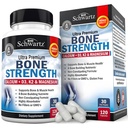 BioSchwartz Bone Strength Supplement - Gentle Non-Costipating Bone Health Supplement for Women & Men with 9-in-1 Complex with Calcium Magnesium Zinc D3 K2 & More - 3ο Party Tested - 1 Μήνα