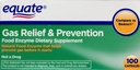 Equal Gas Relief & Prevention Food Enzyme Dietary Supplement, 100ct, Compare to Beano