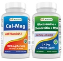 Best Naturals Μαγνήσιο ασβεστίου με βιταμίνη D3 1500mg & Γλυκοσαμίνη Χονδροϊτίνη και MSM