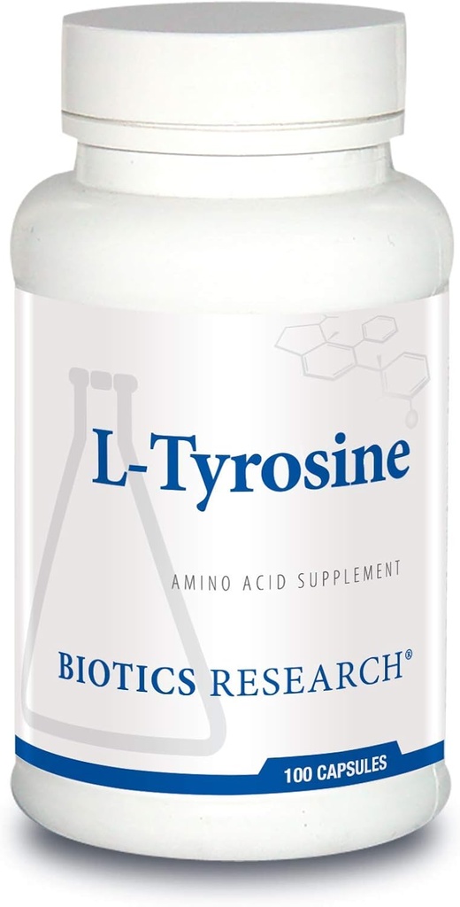 Biotics Research L Tyrosine 500 Milligram, Mood and Memory Support, Υποστηρίζει τη συνολική απόκριση χαλάρωσης, υποστηρίζει τη λειτουργία του θυρεοειδούς. 100 Καψάκια
