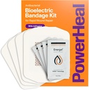 PowerHeal Bioelectric Bandage Kit for Wound Care & Fast Healing – 3-Layers w/Bioelectric Pad, Absorbent Pad, Adhesive + Wound Hydrogel – για περικοπές, εκδορές, blisters, Burns – 4-Pack, 4” x 4”