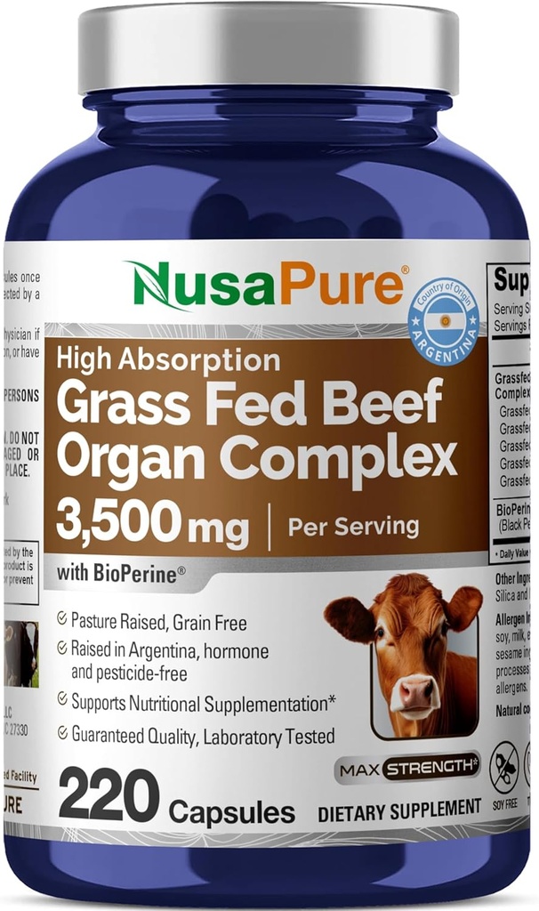 NusaPure Grass Fed Beef Organ Complex 