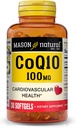 MASON NATURAL Co Q10 100 mg - Υγιής Καρδιά και Κυτταρική Παραγωγή Ενέργειας, Υποστηρίζει Καρδιαγγειακή Υγεία, 30 Softgels